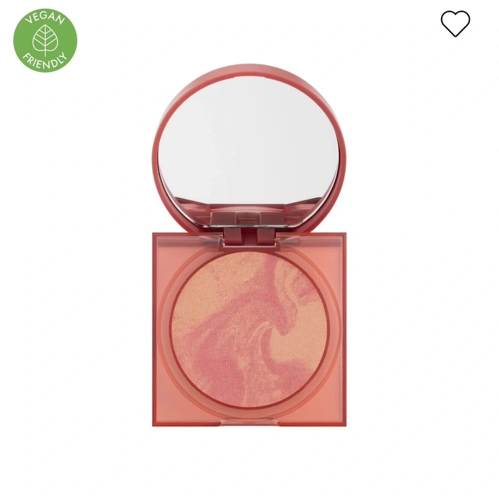 Huda Beauty GloWish Cheeky Vegan Blush Powder in milky rose 01 Soft nude pink